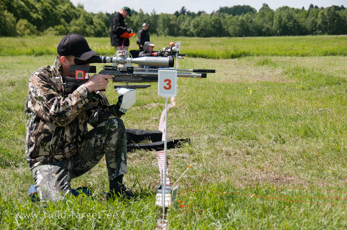 Kaidu Jalakas with AirArms EV2 Mk4 in kneeling position on Line 3